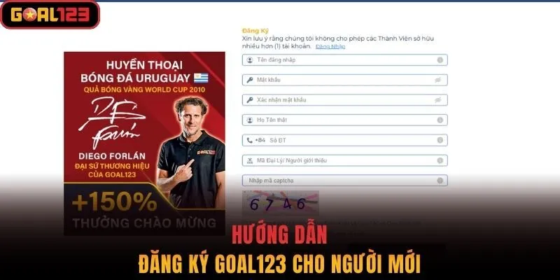 Hướng dẫn đăng ký Goal123 cho người mới